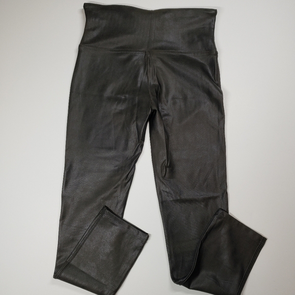 SPANX Gray Faux Leather Style 2437 Leggings - Size Small - Picture 4 of 9